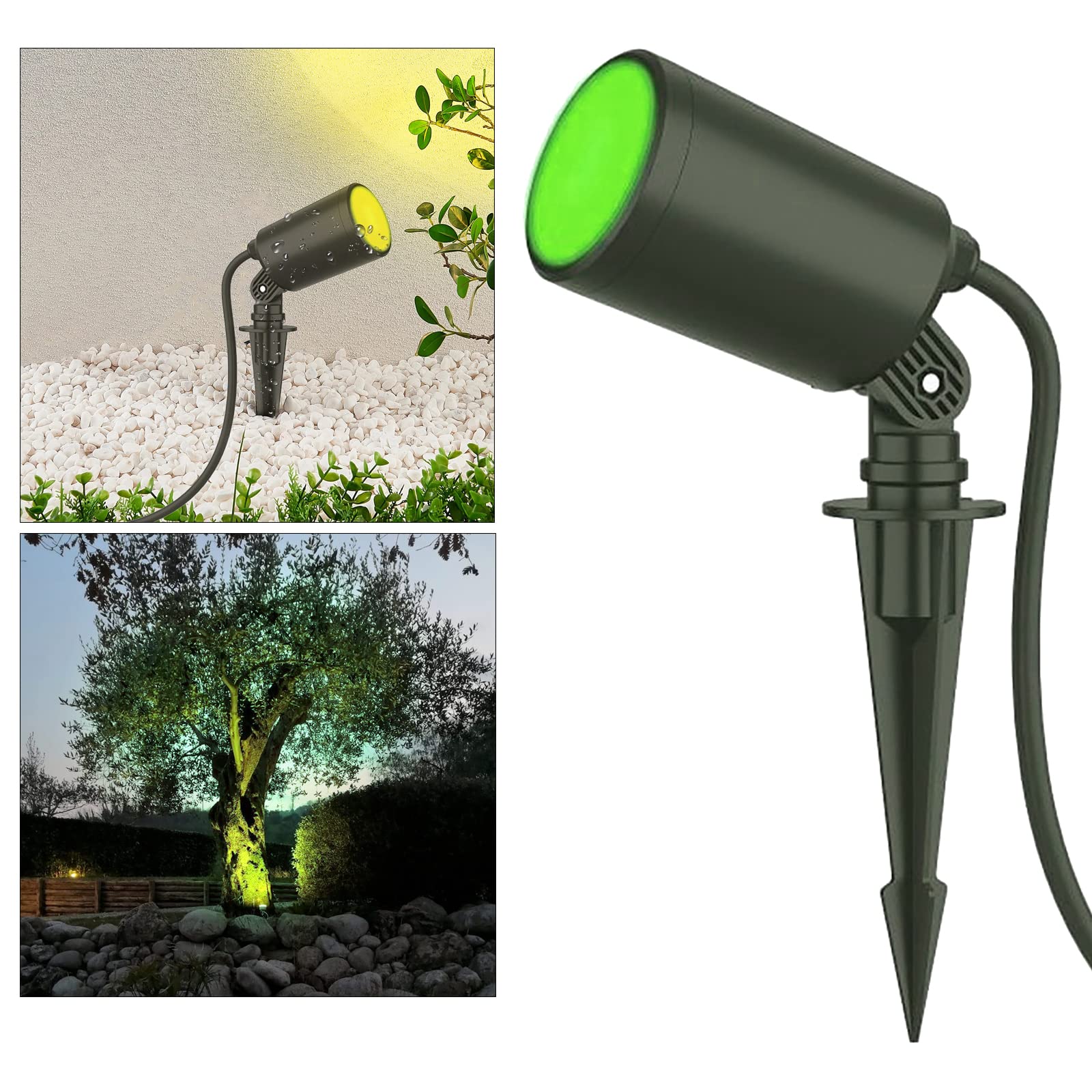30M Faretto da Giardino con Picchetto 6 Pezzi Faretti a LED da Giardino Esterno con Picchetti Luci da Giardino Esterno da Terra Lampada da Giardino COB IP65 Impermeabile per Giardino, Prato, Muro