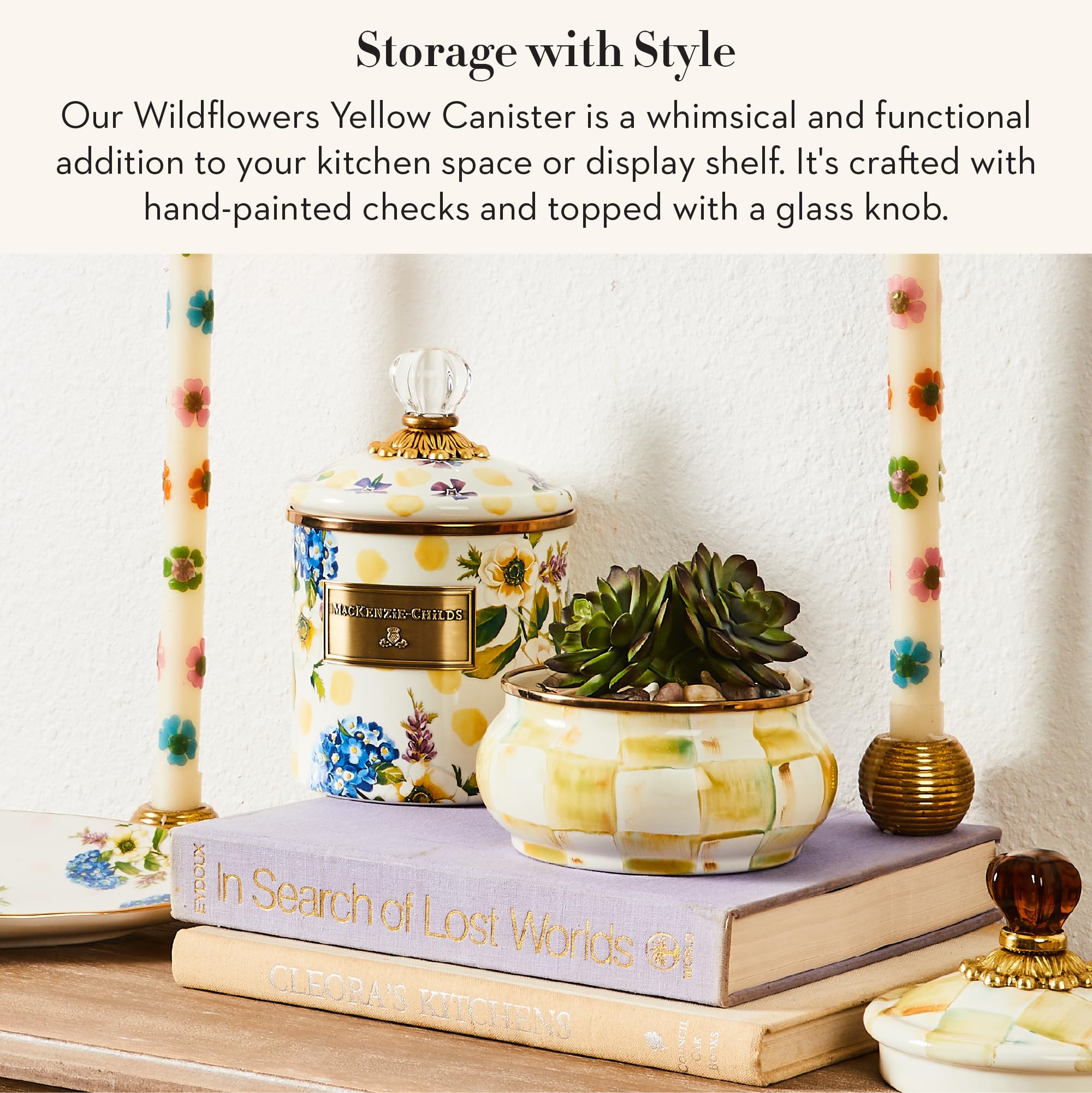 Amazon｜MACKENZIE-CHILDS ワイルドフラワー イエロー 小型