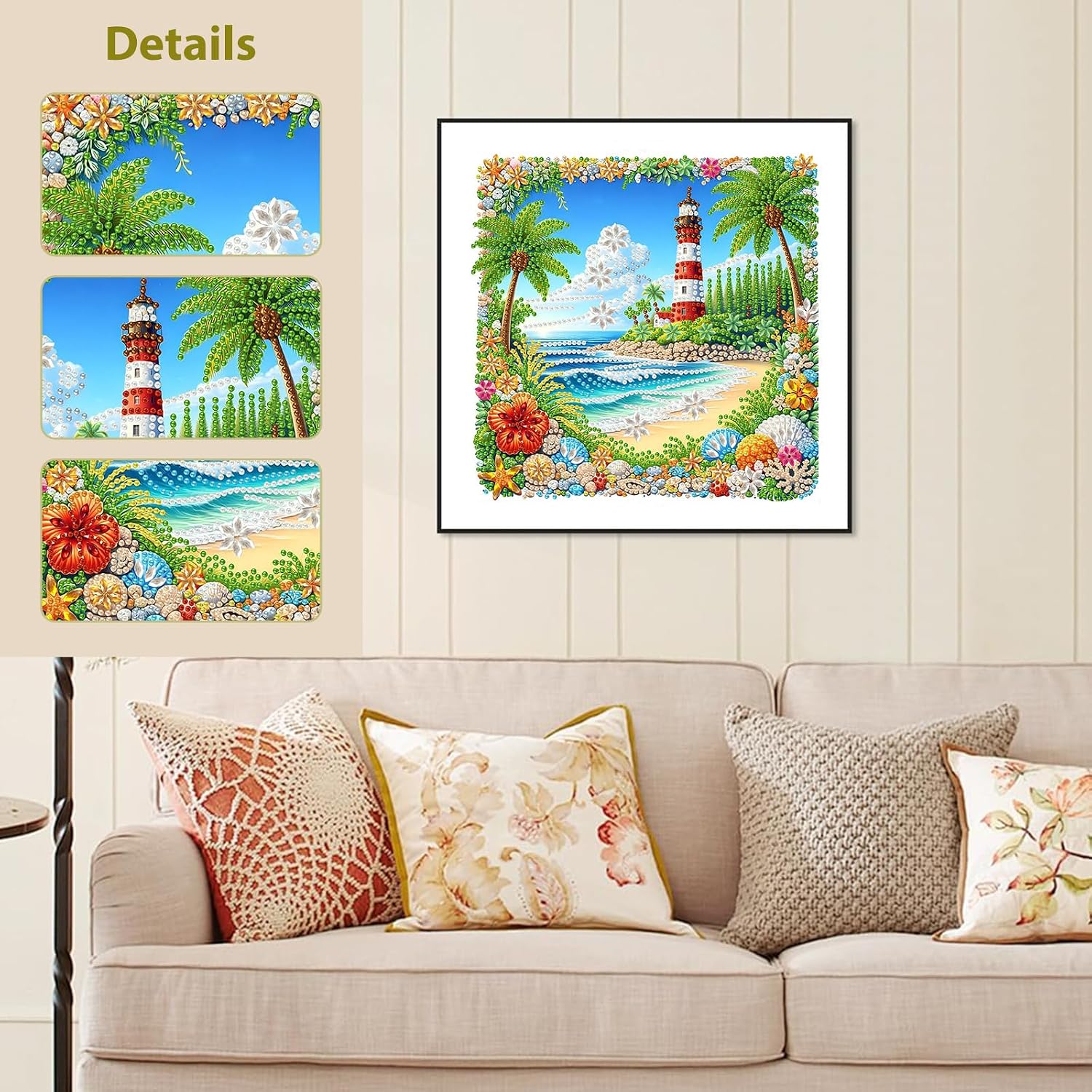 Beach Diamond Art Kits for Adults Special Shape Diamond Painting image 2