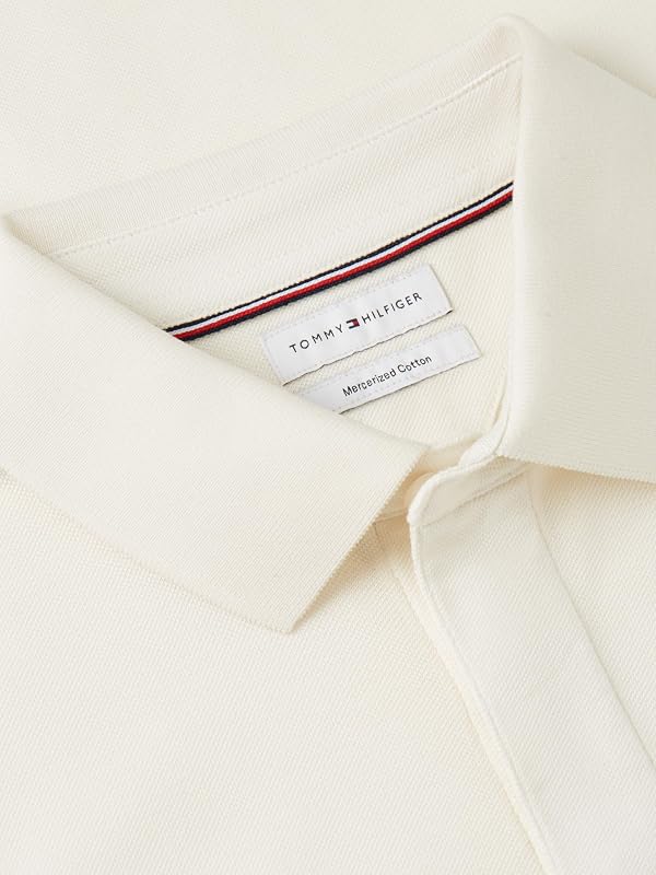 Tommy Hilfiger Men's Hidden Placket Regular Short Sleeve Polo, Ivory Petal X-Large by Tommy Hilfiger - Image 5