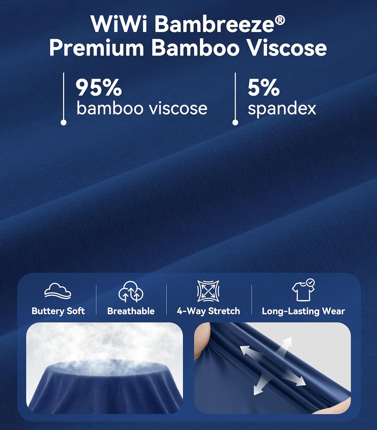 WiWi Viscose from Bamboo Pajamas Set for Women Super Soft Short Sleeve Cooling Summer Plus Size Pjs Sets Sleepwear S-4X - Image 4