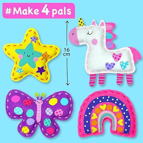 Miniatura 2 de EZCRA Easy Arts and Crafts for Kids - Kit de costura sin desorden para niños - 4 proyectos de costura de unicornio fáciles de hacer - Divertidas
