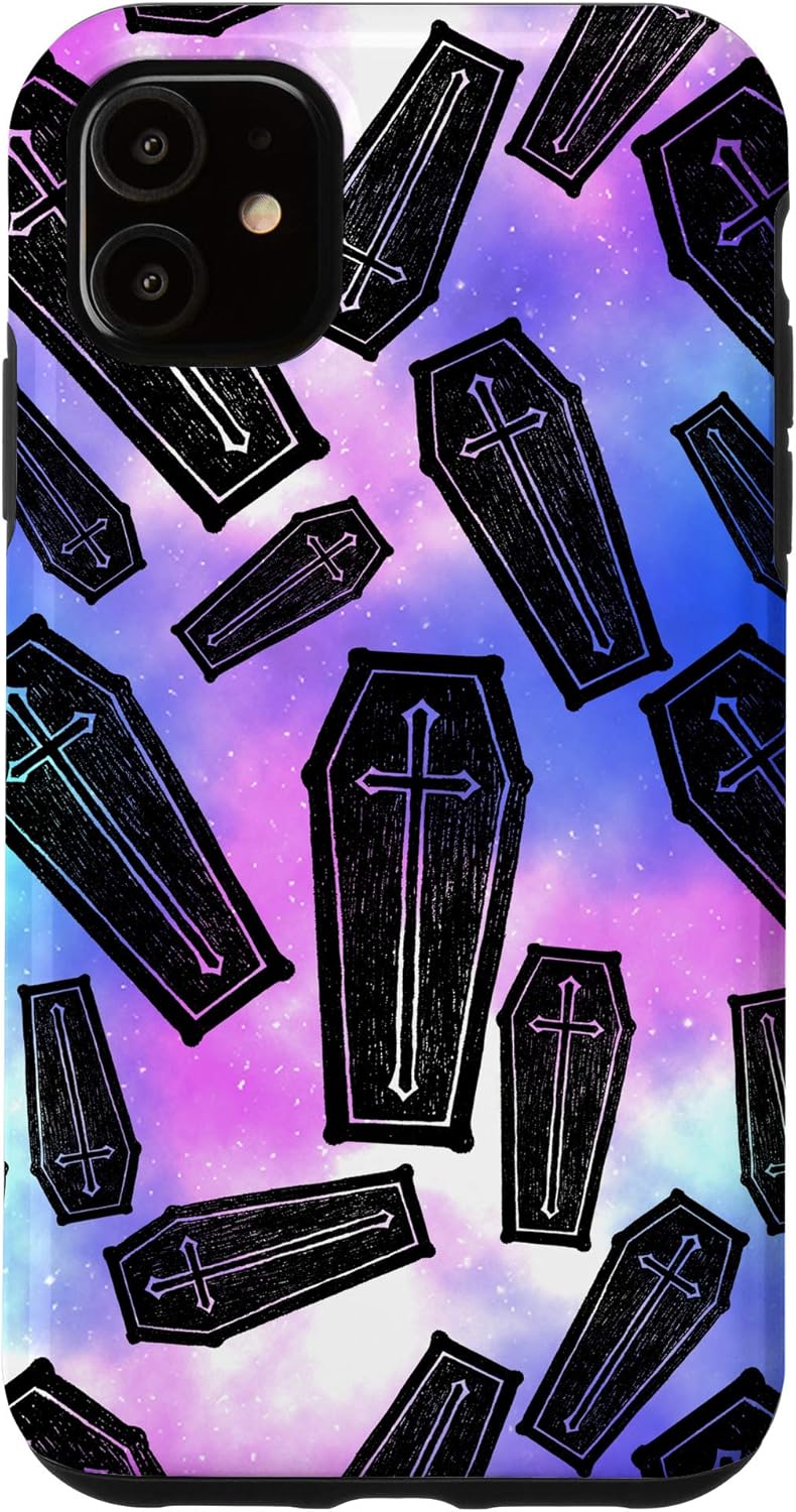 iPhone 7 Plus/8 Plus Pastel Goth Coffin Print Gothic Psychobilly Horror Fan Case