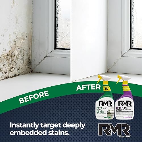 Miniatura 8 de RMR Brands Paquete de eliminación de moho y manchas de bricolaje, kit completo de eliminación de moho y prevención de moho, aerosol desinfectante,