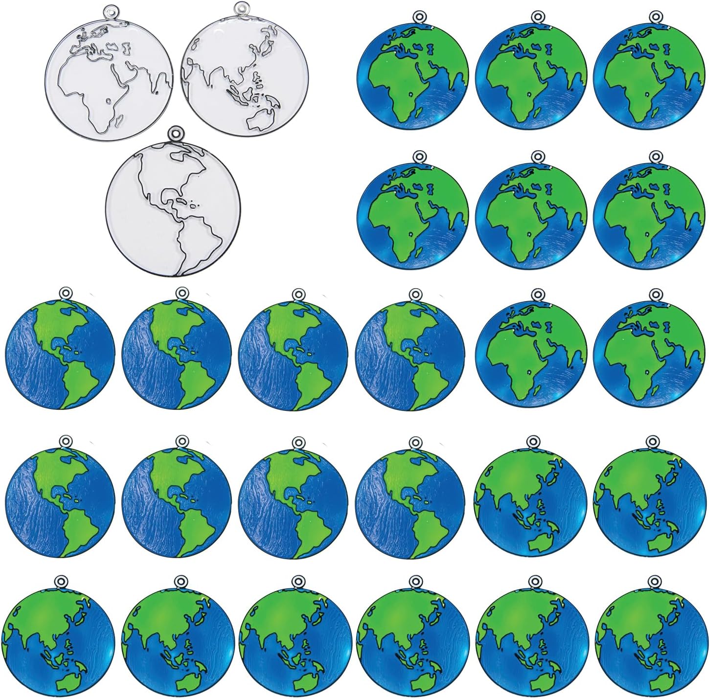 Fun Express Color Your Own Suncatchers - VBS 2026 Vacation Bible School Supplies/Decor - Earth Day DIY Crafts for Kids and Classroom Activities - Set of 24