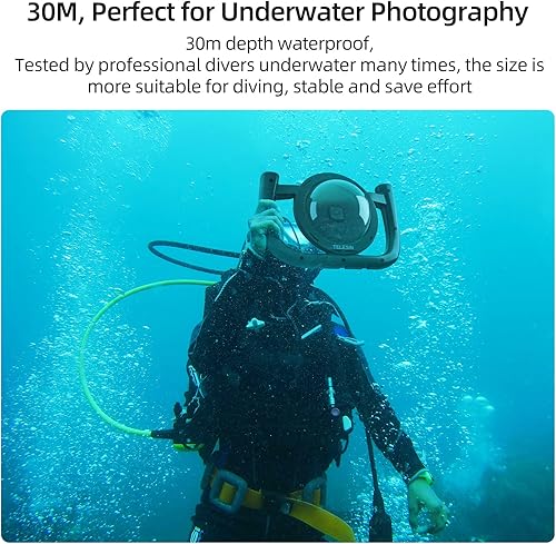 Miniatura 5 de TELESIN - Puerto de cúpula con kit estabilizador de buceo para GoPro Hero 12 Hero 11 Hero 10 Hero 9 Negro, carcasa impermeable subacuática, estuche