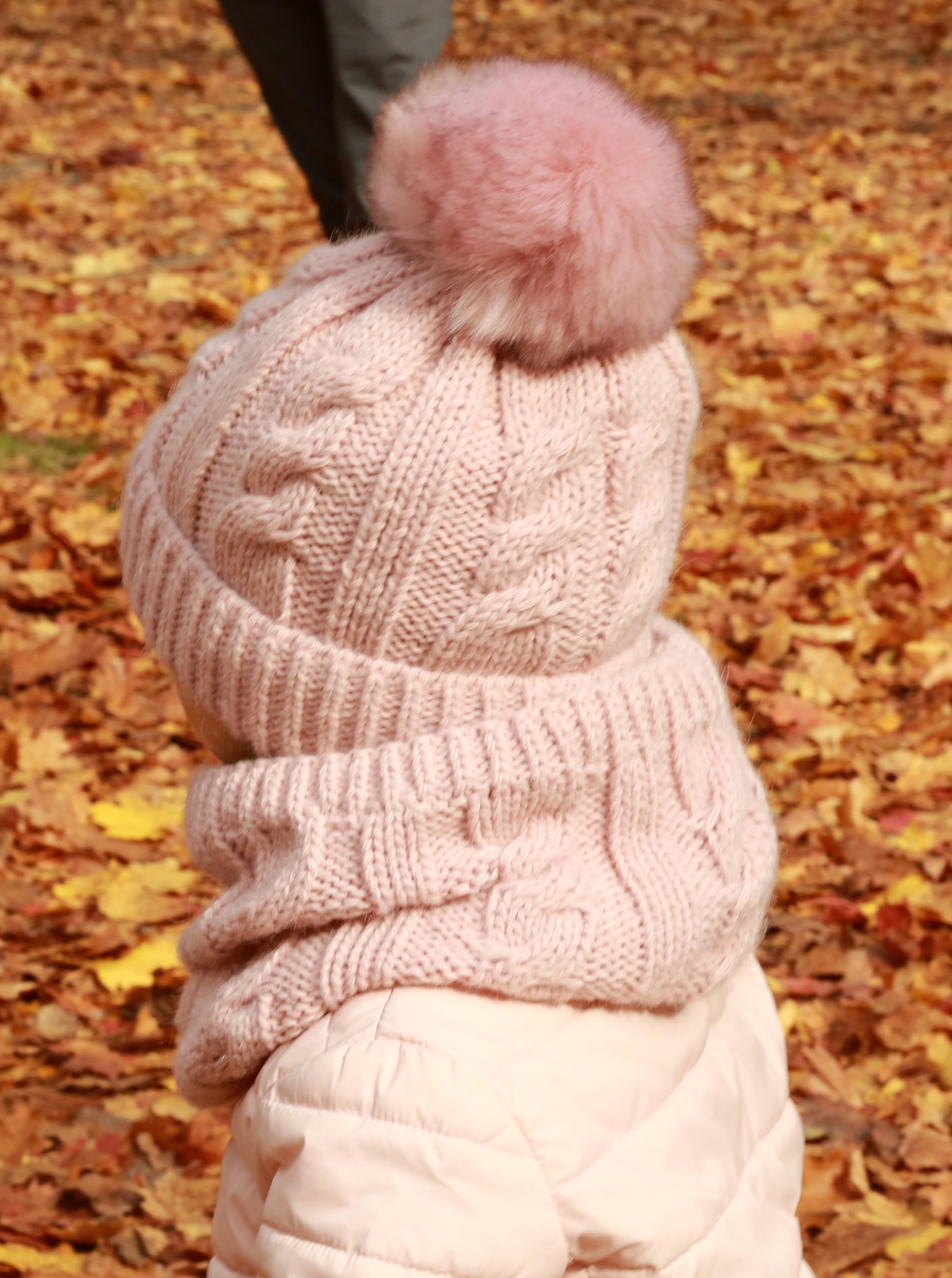 Alur Bonnet Fille et Garcon avec Pompon et Cache Cou Bebe - Ensemble Bonnet Echarpe Chaud et Universelle - Élastique en Douce Bonnet et Tour de Cou Enfant (A1)