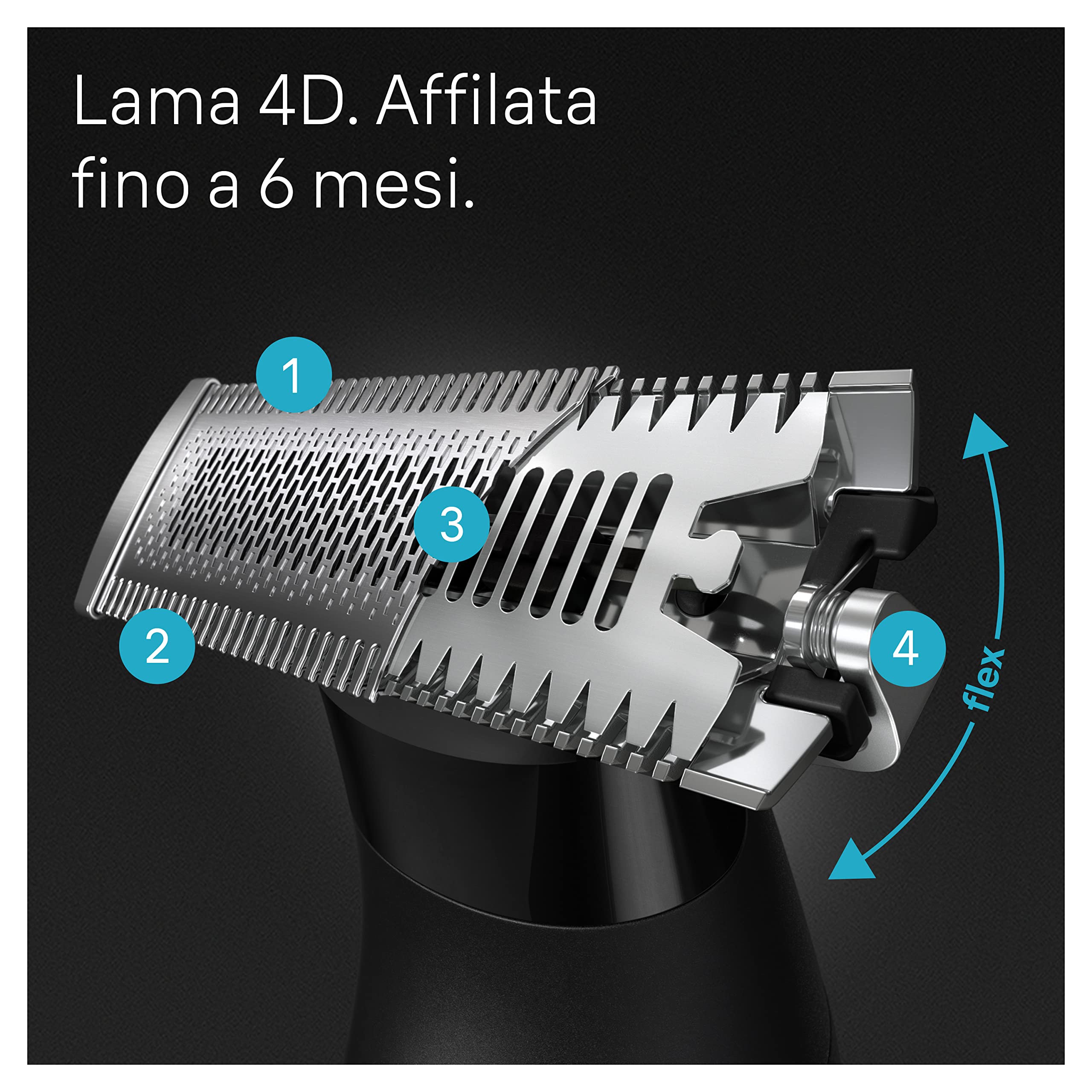 Braun REGOLABARBA UOMO e RASOIO ELETTRICO BARBA E Capelli Series X, Testina Flessibile Con lama 4D A Due Direzioni E Protezione SkinShield, 45 Minuti Di Utilizzo Senza Fili, Idea Regalo, XT3200
