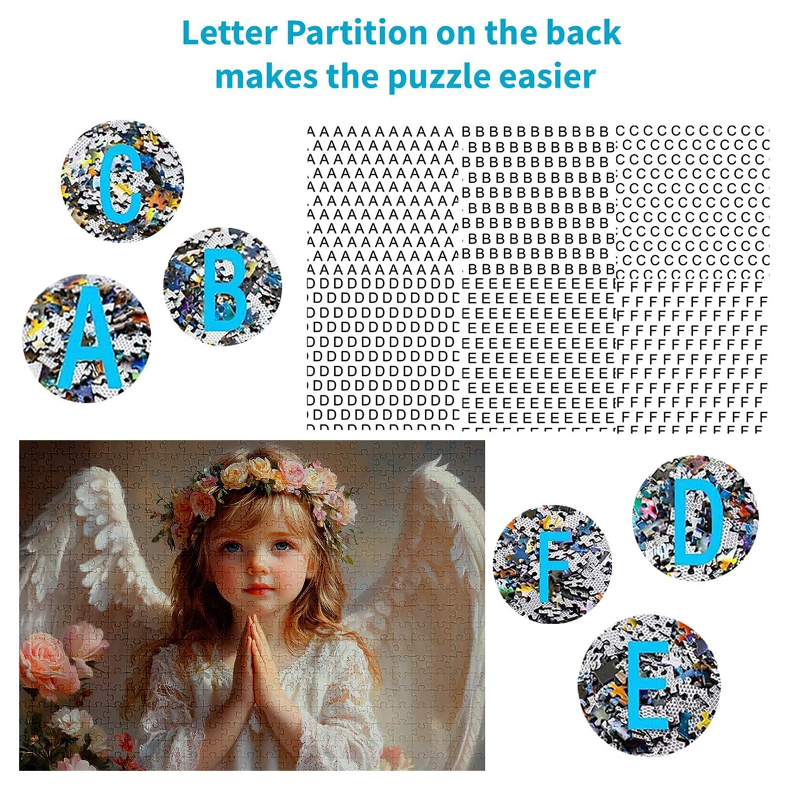 Puzzle 4000 elementów anioł puzzle dla dorosłych dziewczyna 141 x 87 cm unikalne rzemiosło klasyczne 3D drewniana układanka do rodzinnych gier biznesowych, układanka do samodzielnego wykonania nawet