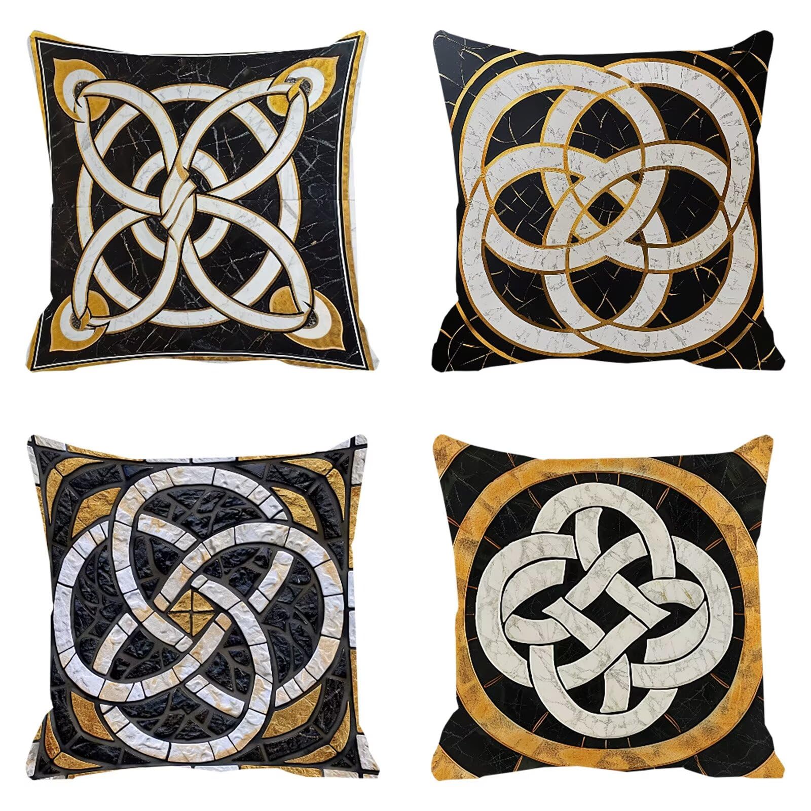 Housse de coussin 50x50cm noir imperméable pour protéger votre canapé