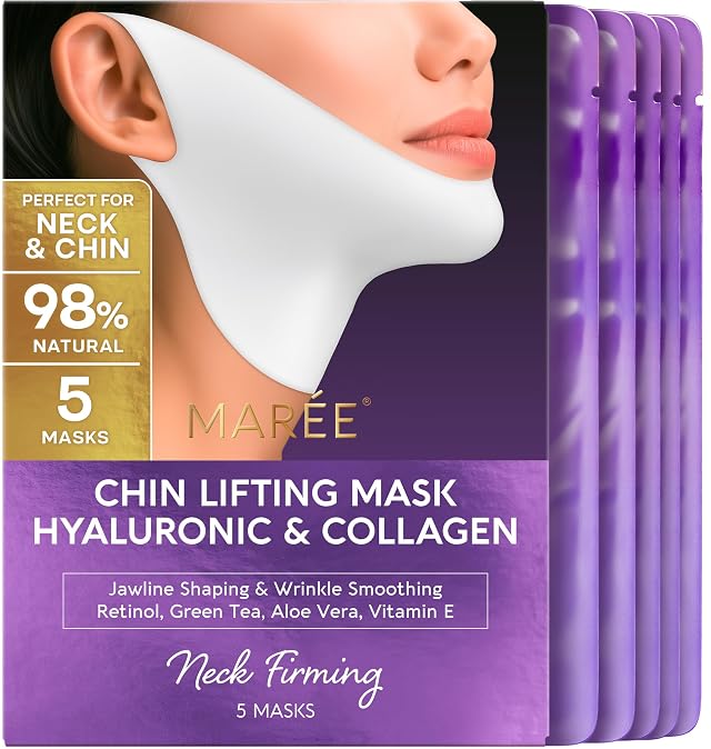 MAREE V Line Lifting Mask with Hyaluronic Acid Deep Collagen Face Mask for Women Jawline Shaper Facial Masks