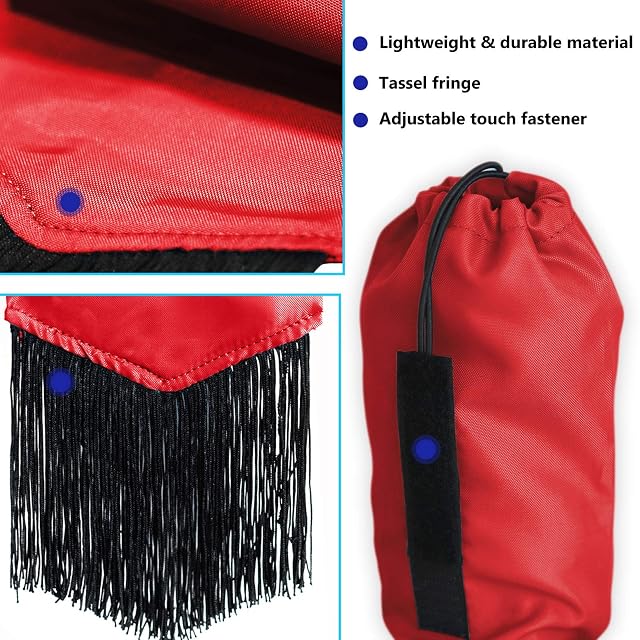 Foto 2 de 5 de Harrison Howard Bolsa de Cola de Caballo con Flecos, Color Rojo Escarlata