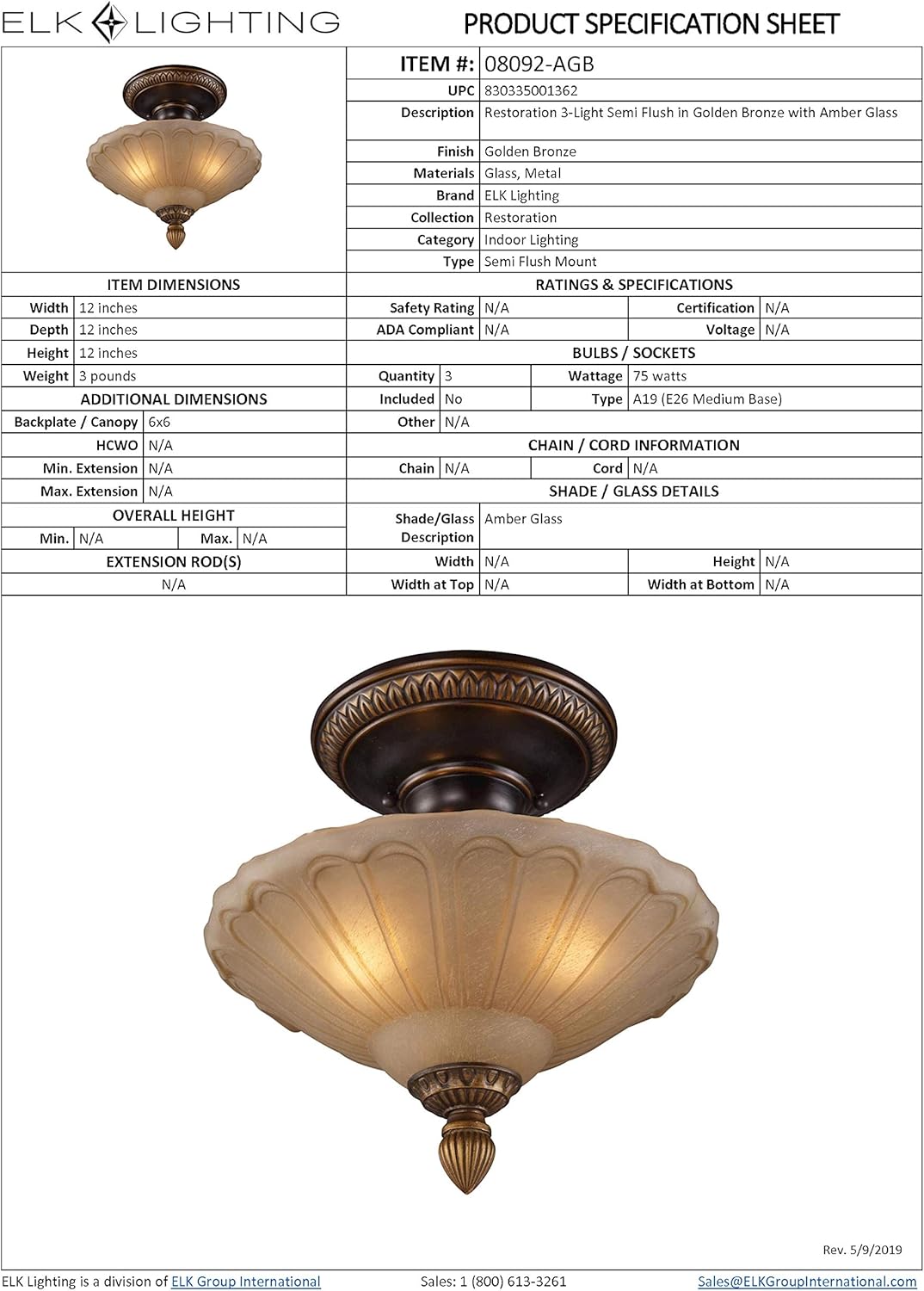 Product Deal Elk 08092-Agb Restoration 3-Light Semi-Flush Mount, 12-Inch, Golden Bronze Flash Deals - 80% OFF Elk 08092-Agb Restoration 3-Light Semi-Flush Mount, 12-Inch, Golden Bronze