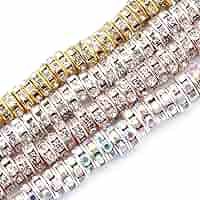 SAVITA 200 Pièces 8mm Perles Entretoise Pour Fabrication De Bijoux