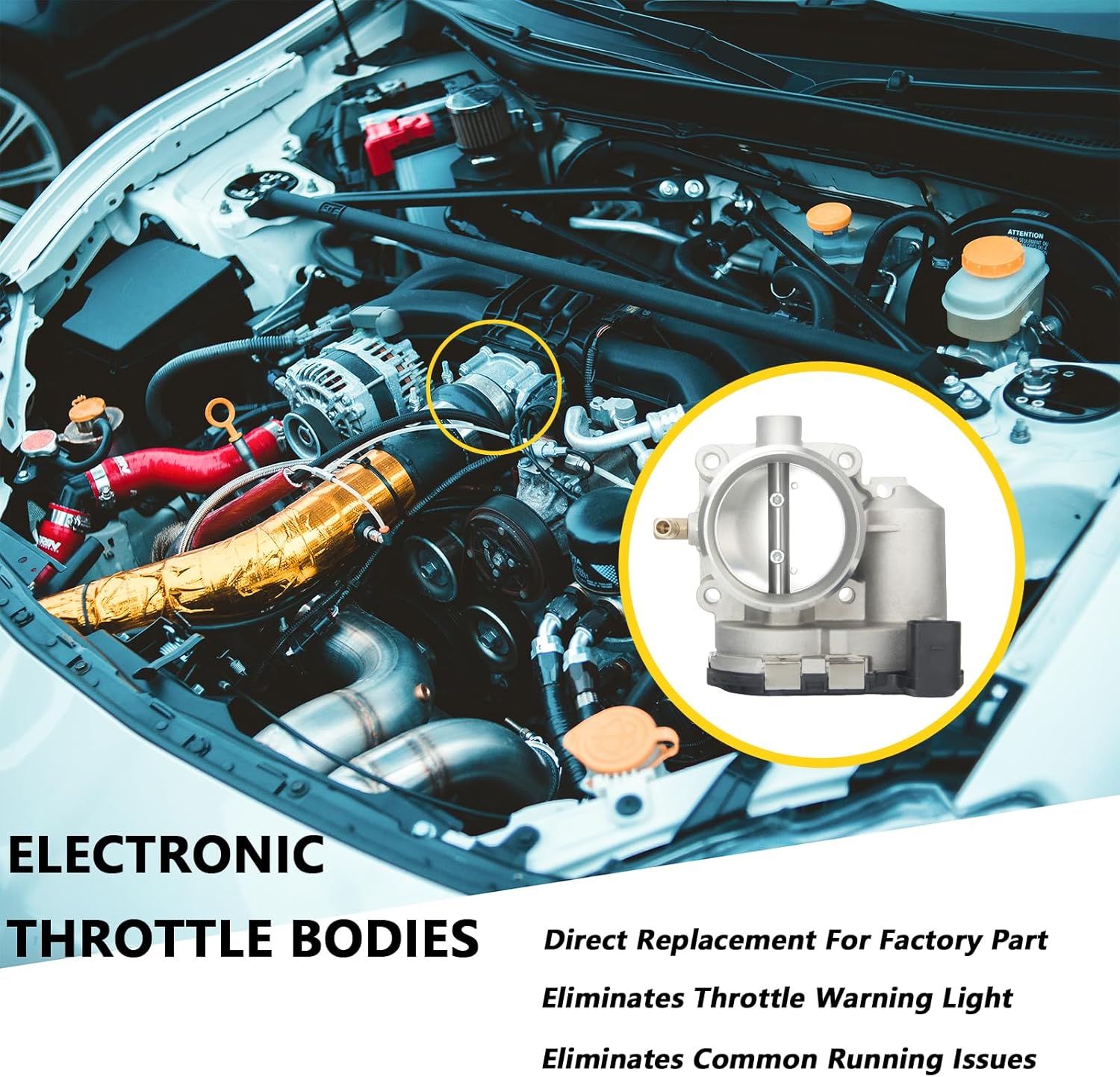 06A133062C Electronic Throttle Body Assembly Replacement for Beetle 1999-2001 Golf 2000-2006 Jetta 2000-2005 TT Quattro 2000-2006 1.8L L4