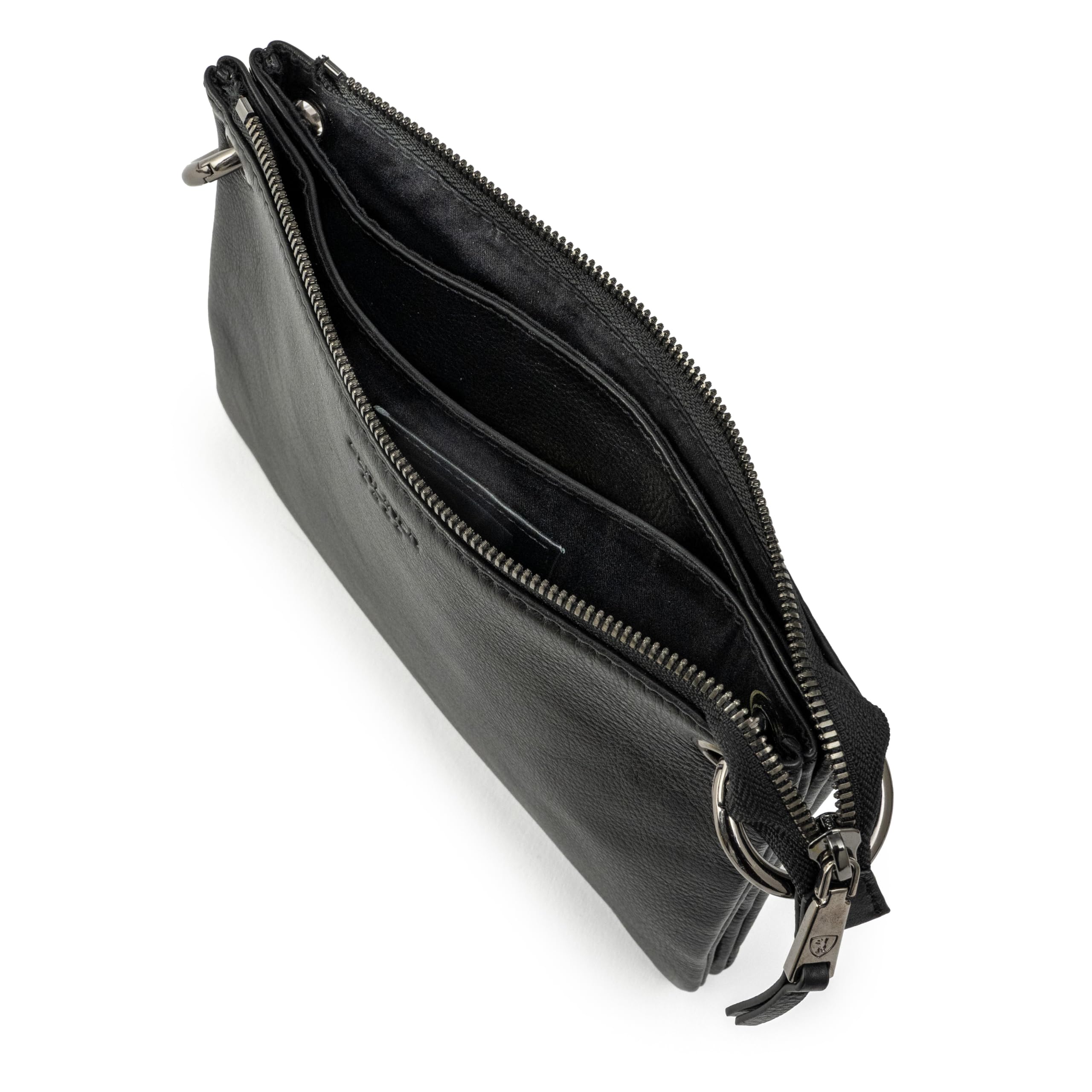 Berliner Bags Leder Umhängetasche Nice Premium, Crossbody Tasche - Schwarz