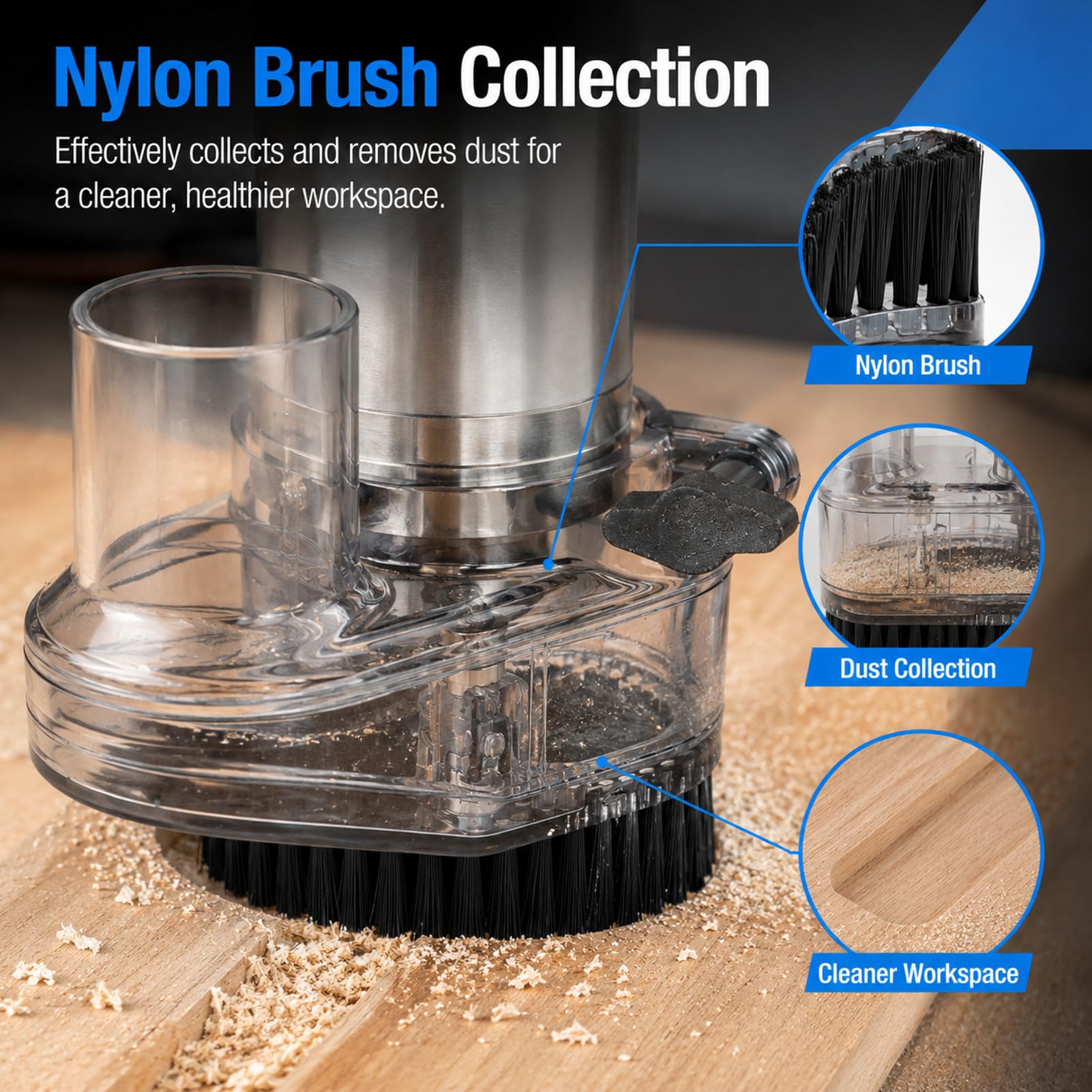 Sabot anti-poussière de routeur CNC de 52 mm de diamètre, botte anti-poussière transparente avec tuyau de 38 mm de diamètre pour moteurs de broche de 52 mm et tuyau de routeur de