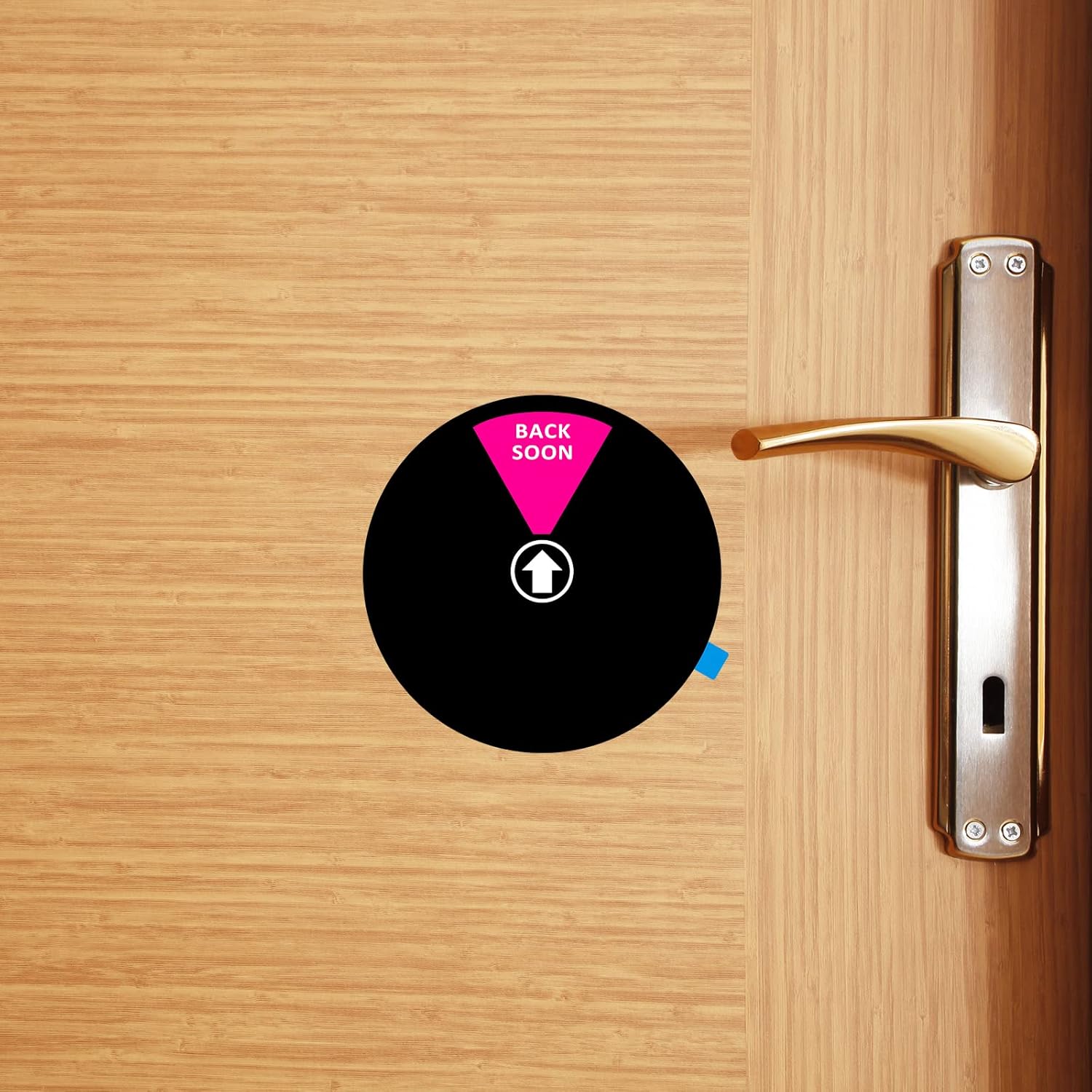 Office Door Sign,Do Not Disturb/Come in Welcome/Out of Office/in a Meeting/Back Soon/Working Remotely Sign, Privacy Door Indicator That Lets Others Know Whether You're Available Or Not (6inch,Black) - Image 7