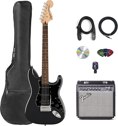 Miniatura 131 de Fender Squier Affinity Stratocaster - Paquete azul Lake Placid con amplificador Frontman 10G, estuche, afinador, cable de instrumento, correa, púas