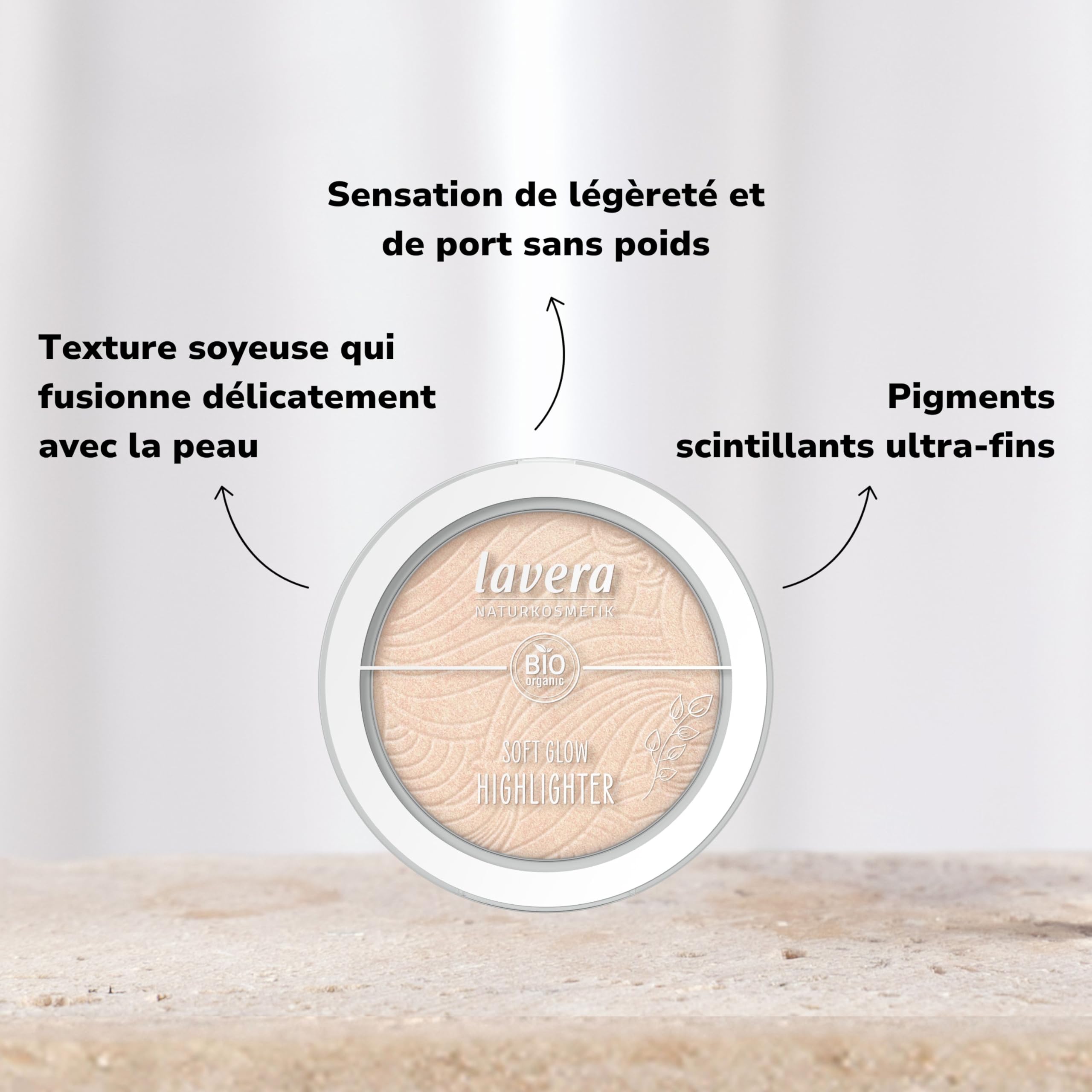 lavera Soft Glow Highlighter -Champagne Shimmer 01, up to 12h hold, ultra-fine shimmer pigments, silky texture, vegan - Image 3