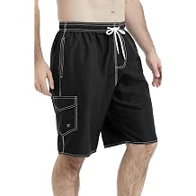 Landisun Mens Swim Trunks Board Shorts Swimsuit Swimwear Swim Shorts Bathing Suits Quick Dry with Mesh Lining