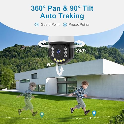 Miniatura 3 de Anpviz Cámara de seguridad IP PTZ PoE de 6MP para exteriores, panorámica de 360 con inclinación de 90 y zoom óptico 20X, seguimiento humano AI y