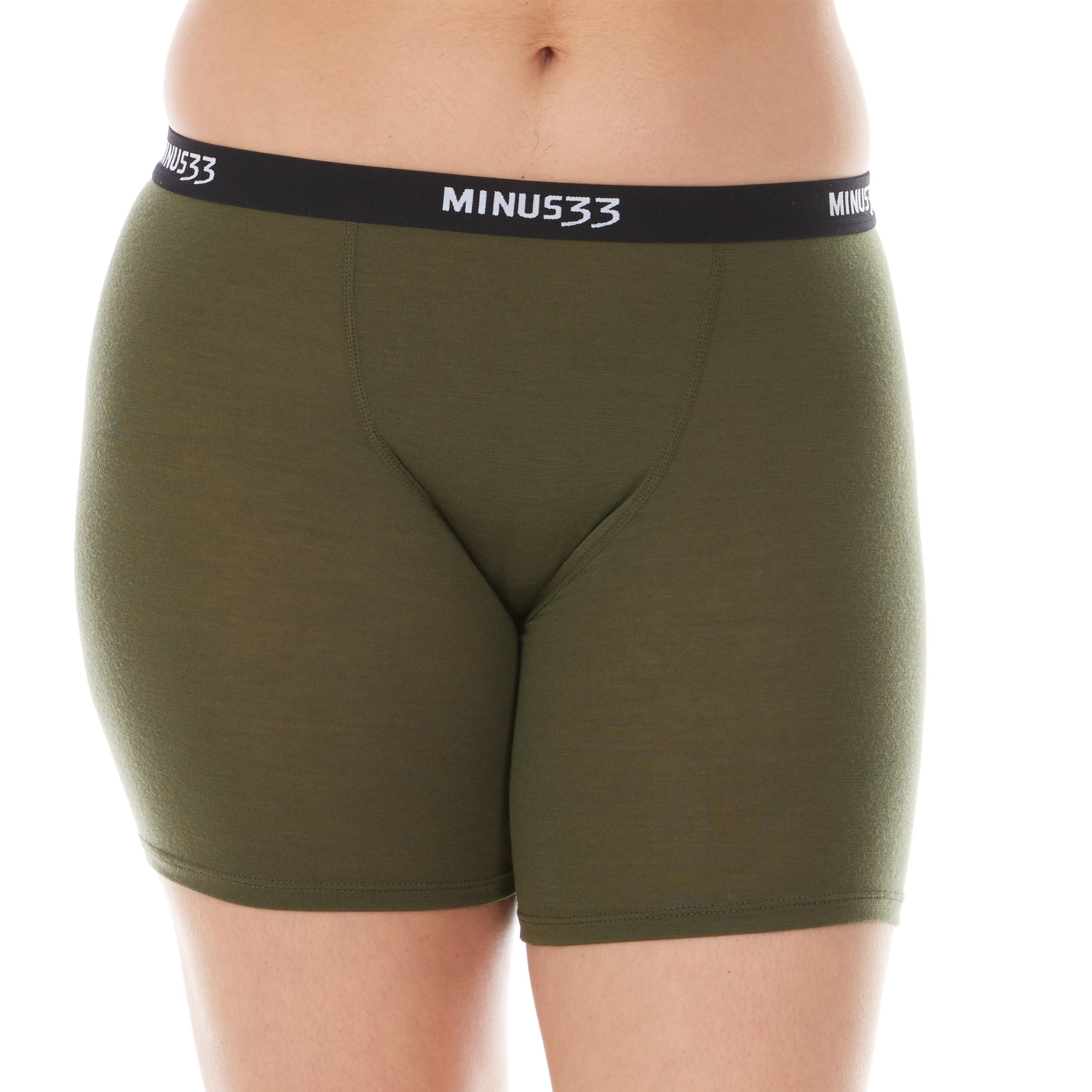 Womens Boxer Briefs - 5 Inch Inseam - 84% Merino Wool - Athletic Anti-Chafe Underwear - Moisture Wicking Under Shorts