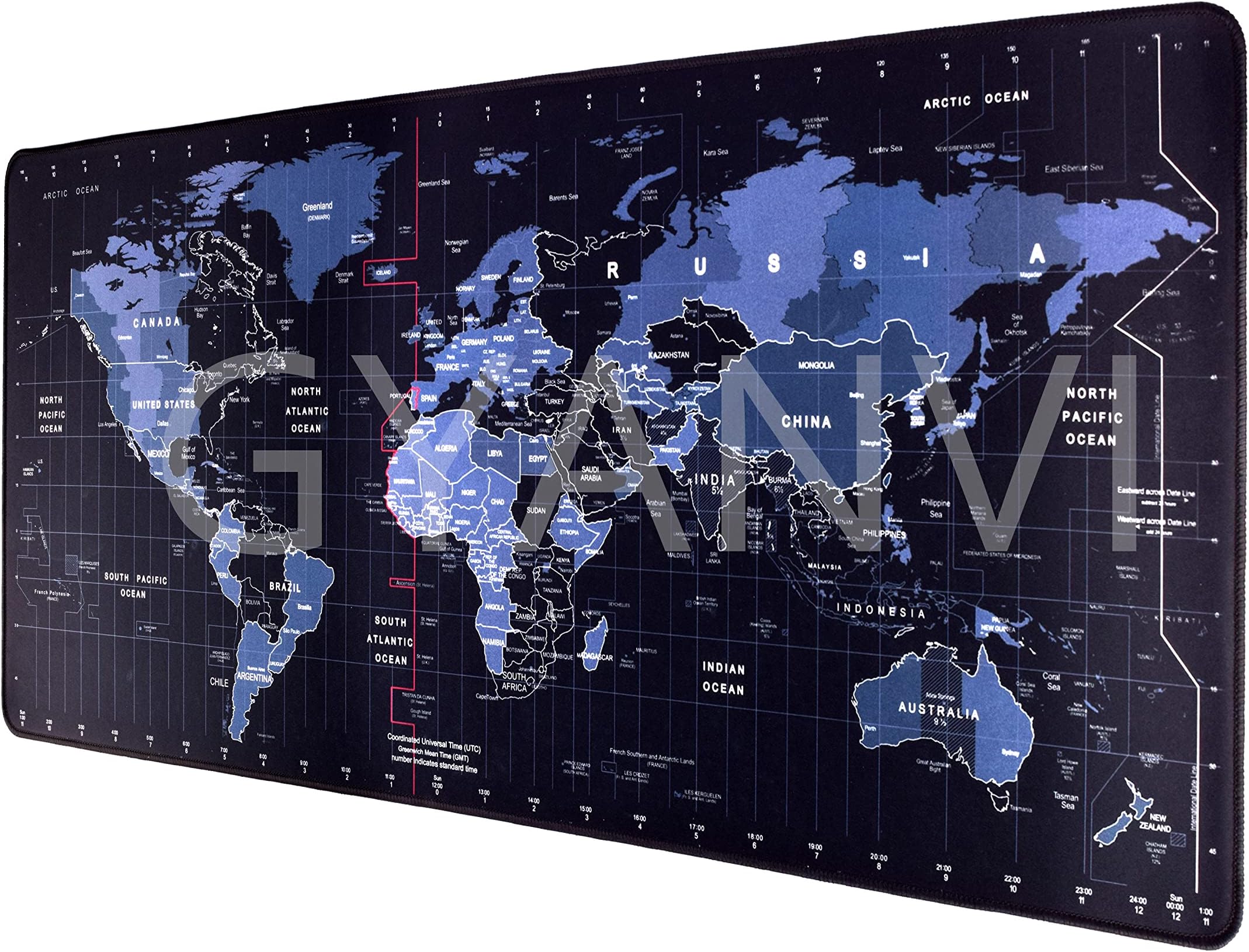 Gyanvi Mouse Map Pad with Nonslip Water Resistant Rubber Base Thick, Comfy, Foldable Mat for Desktop, Laptop, Keyboard & Smooth Operating Experience | 90 X 40 cm | Black