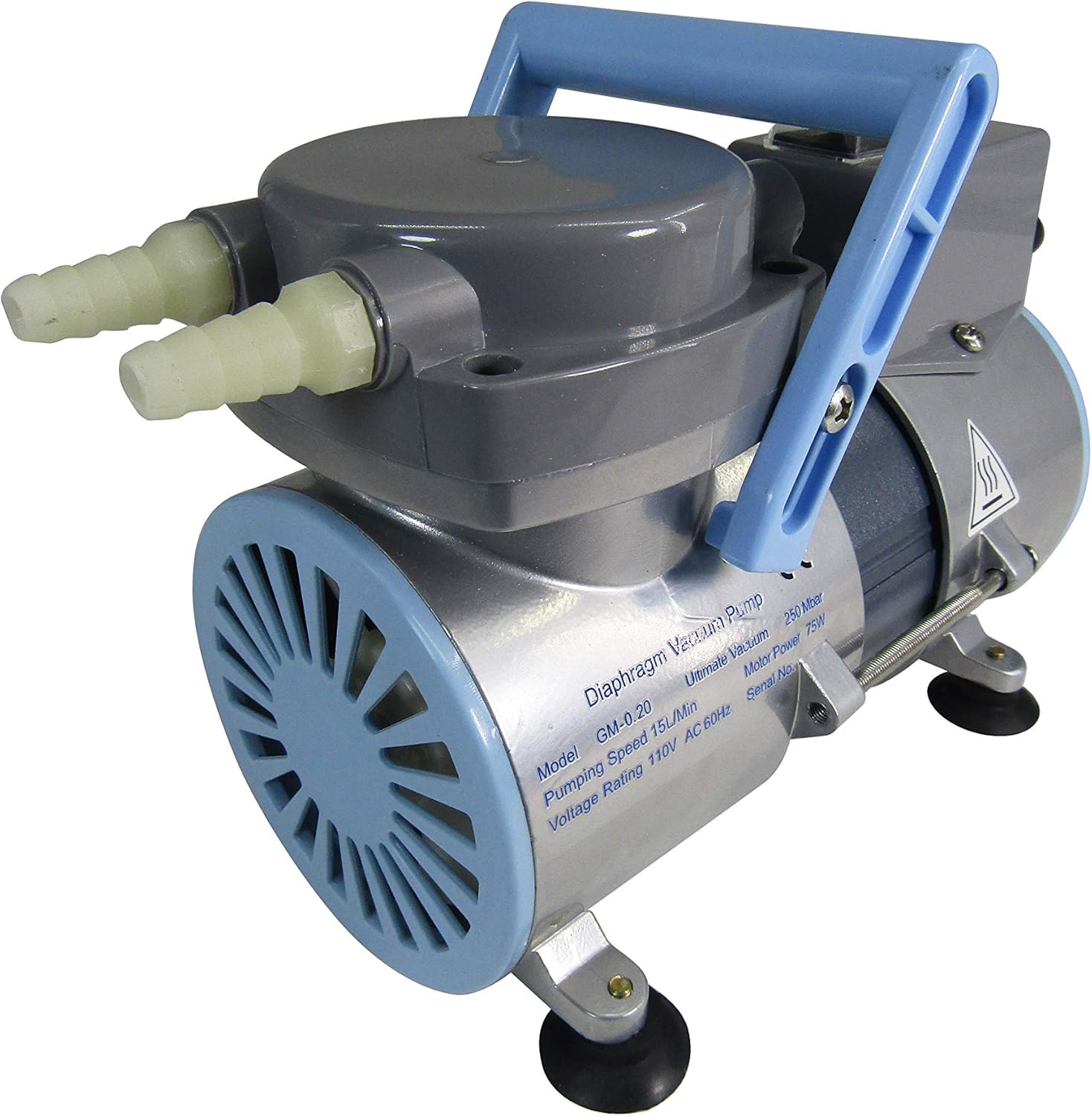 KUNHEWUHUA Oilless Diaphragm Vacuum Pump 12L/min Lab Oil Free Mute Vacuum Pump 0.5CFM (110V US Plug) : Industrial & Scientific