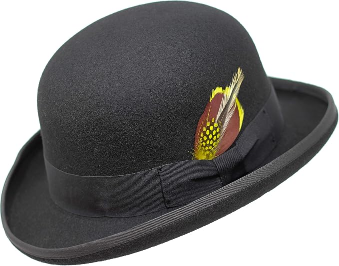 Borges \u0026 Scott Orwell Premium - Cappello a Bombetta - Feltro 100% di Lana :  Amazon.it: Abbigliamento