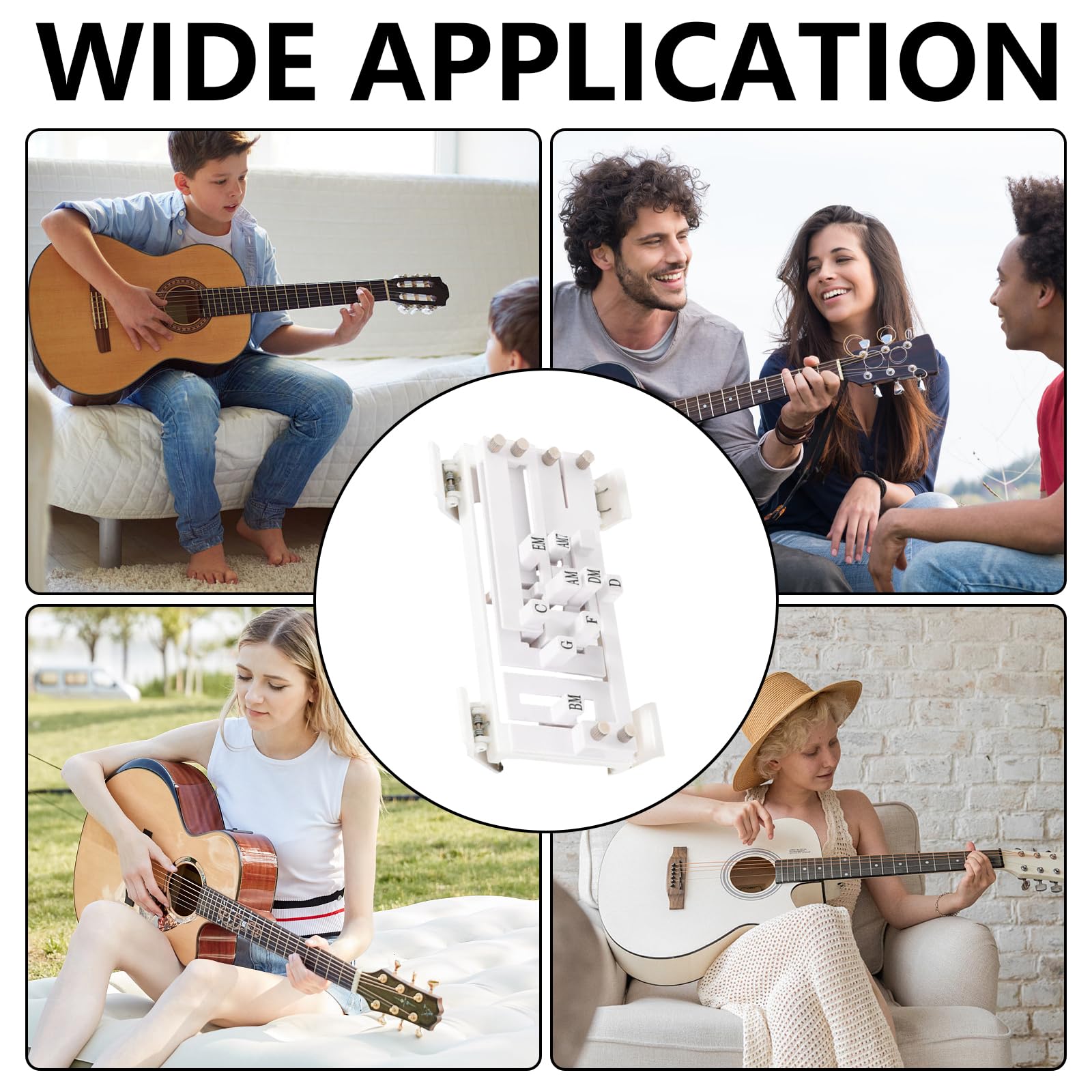 Gitarrenakkord Presser, Gitarren Akkord Trainer, Gitarrenhilfs-Akkordwerkzeug, Gitarren Akkordwechsler Werkzeugset, Gitarren-Akkorddrücker Geeignet für Gitarrenanfänger