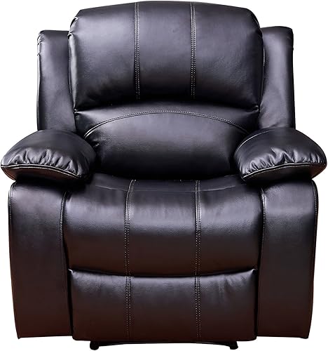 Miniatura 15 de Betsy Furniture 8018 - Juego de sillón reclinable de cuero reconstituido, para sala, sofá reclinable, sofá de dos piezas y sillón de cuero