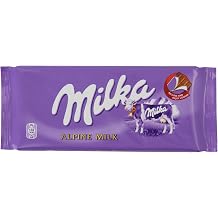 Milka Alpine Milk Chocolate Bar 100 g Pack of 22
