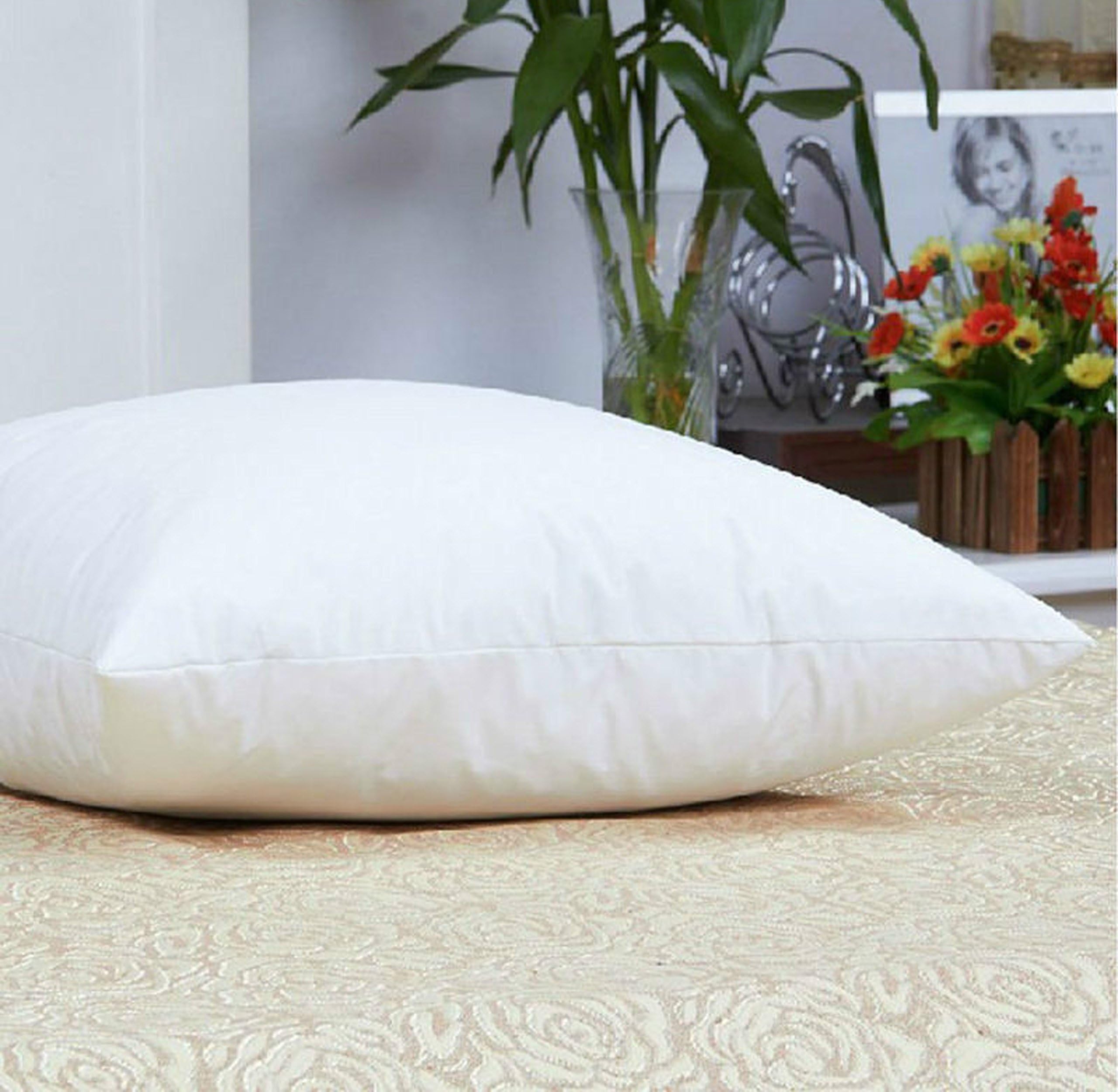 Royal Luxure Superb White Goose Down Pillow, 650 Fill Power, Medium Firm, Soft Cotton Shell, Queen Size