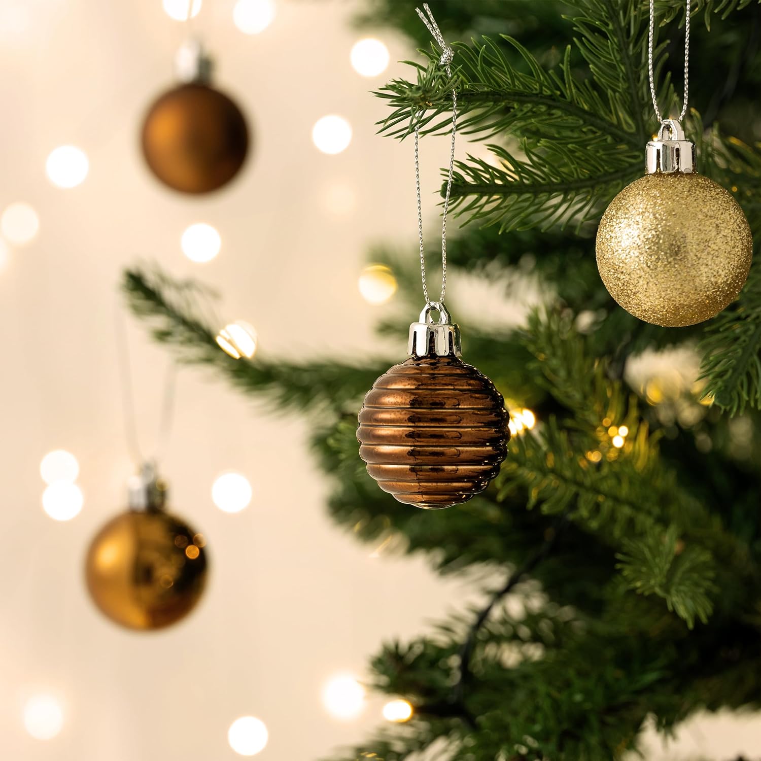 Valery Madelyn Christmas Tree Decorations Ornament Set for Fall Halloween Decor&Lighted Christmas Angel Tree Topper with Timer（2 Items Budldle