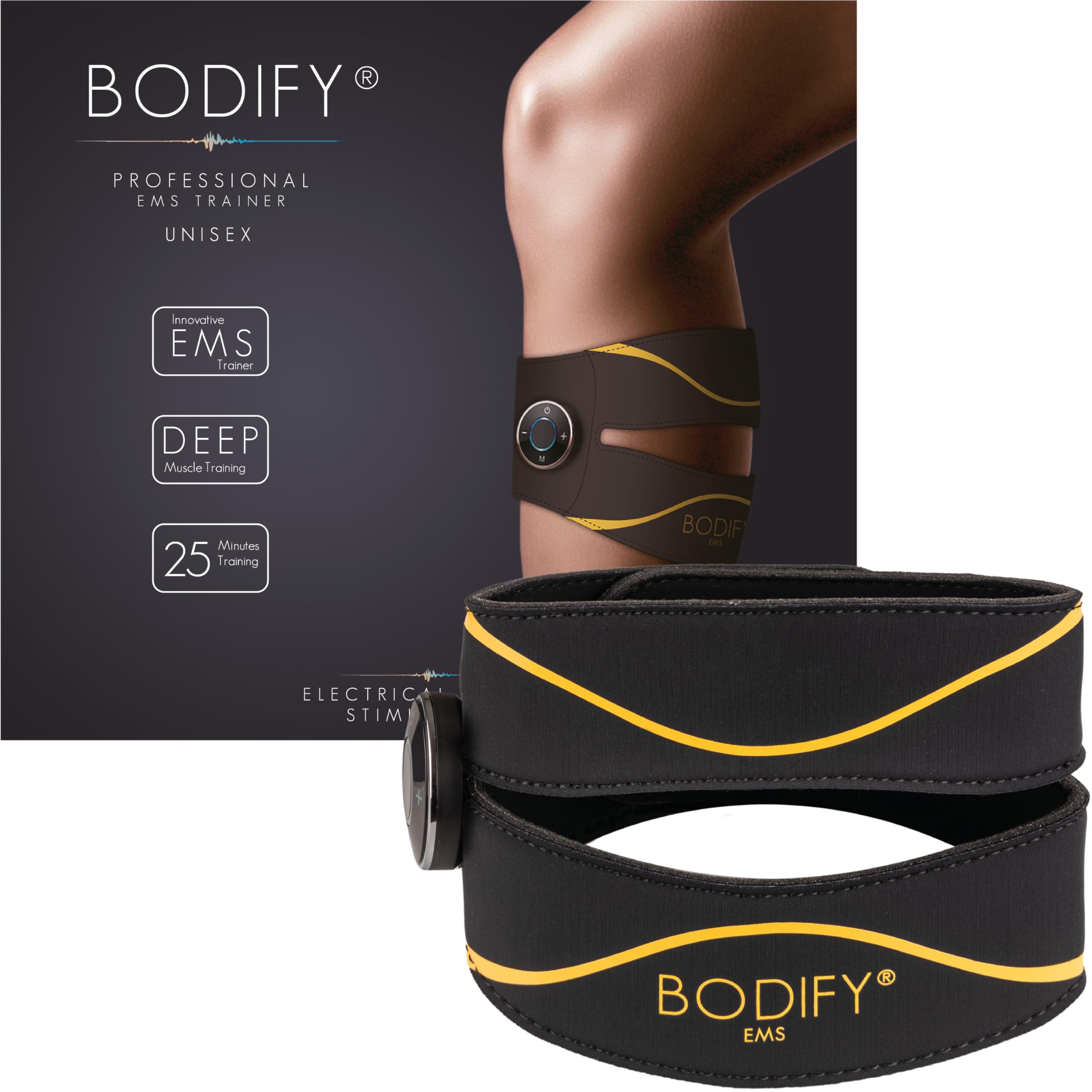 Bodify® EMS Calf Trainer Pro – Ukierunkowana aktywacja mięśni łydek! – Aktywacja mięśni – Trening EMS – Trening mięśni łydek – dla mężczyzn i kobiet ORYGINAŁ