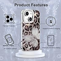 Vista 524 de I-MGAE-IN-AR - Funda diseñada para iPhone 12 y 12 Pro, diseño de mariposa plateada brillante, funda protectora de poliuretano termoplástico, suave