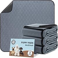 Vista 1 de Almohadillas lavables para orina de perros, 34 x 36 pulgadas, reutilizables, con absorción rápida, impermeables y reutilizables para orina de parto