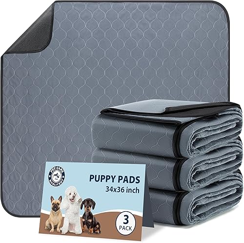 Almohadillas lavables para orina de perros, 34 x 36 pulgadas, reutilizables, con absorción rápida, impermeables y reutilizables para orina de parto,