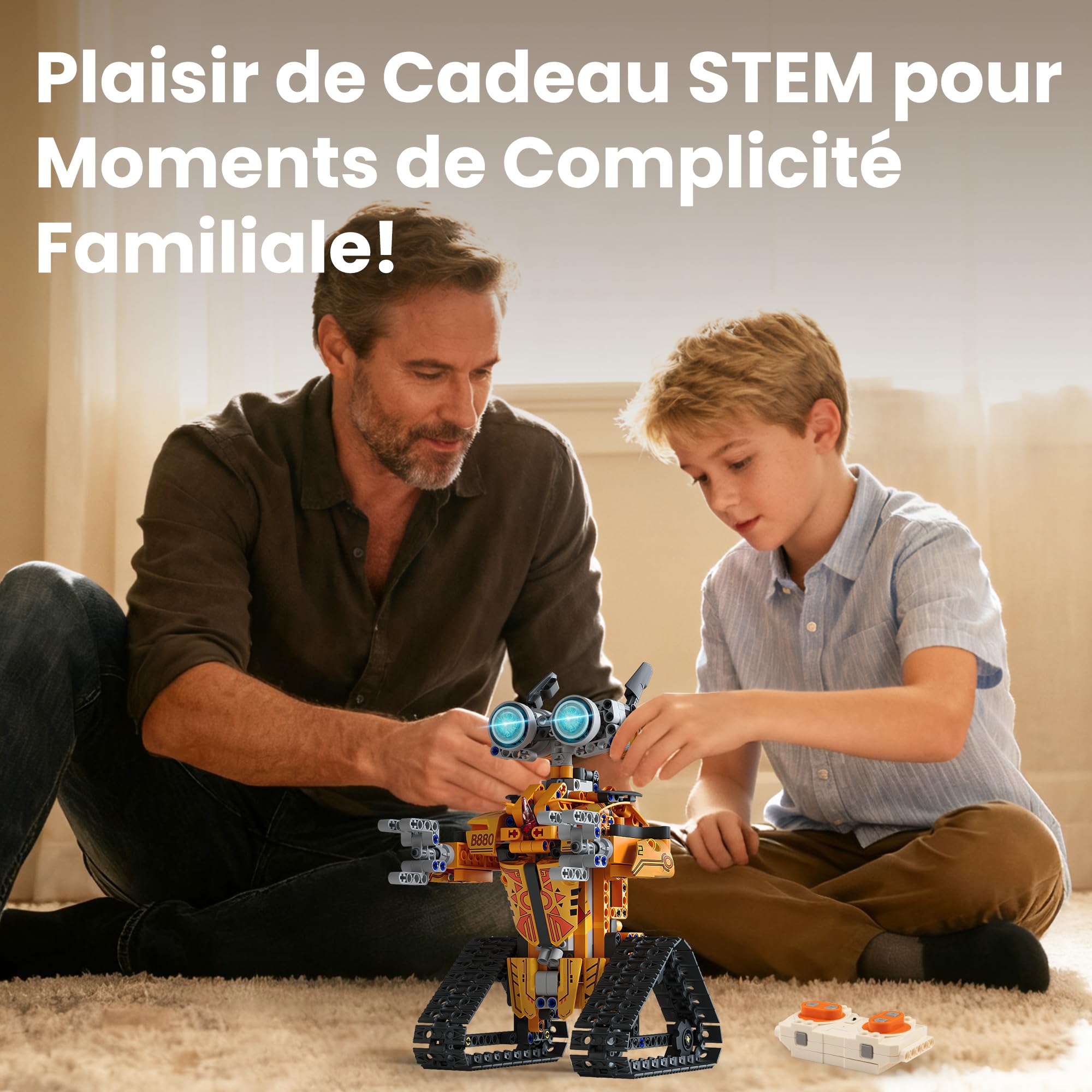 Sillbird Kit de Construction Robot avec Télécommande, Set Robotique Technique à Programmer, Modèle 3 en 1 468PCS pour Garçons 8-12 Ans