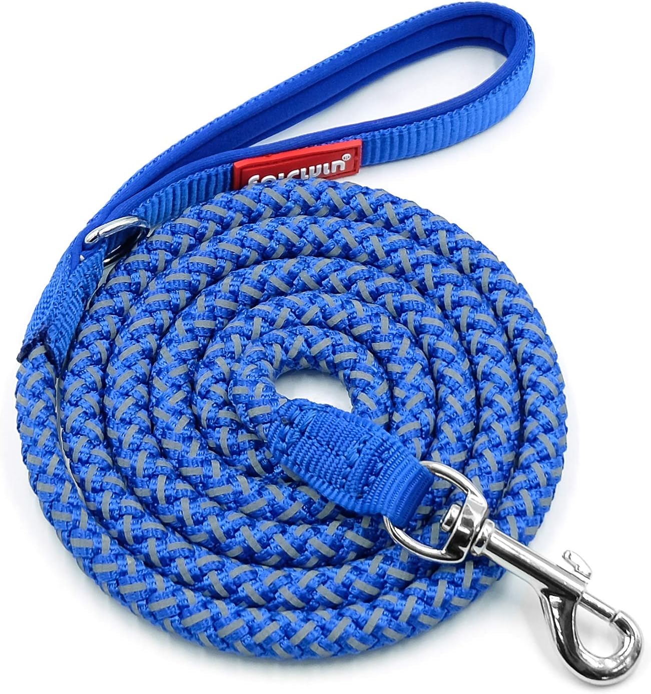 FAIRWIN Reflective Dog Leash, 6 Foot Reflective Heavy Duty Braided Dog Leash for Large Medium Small Dogs Training