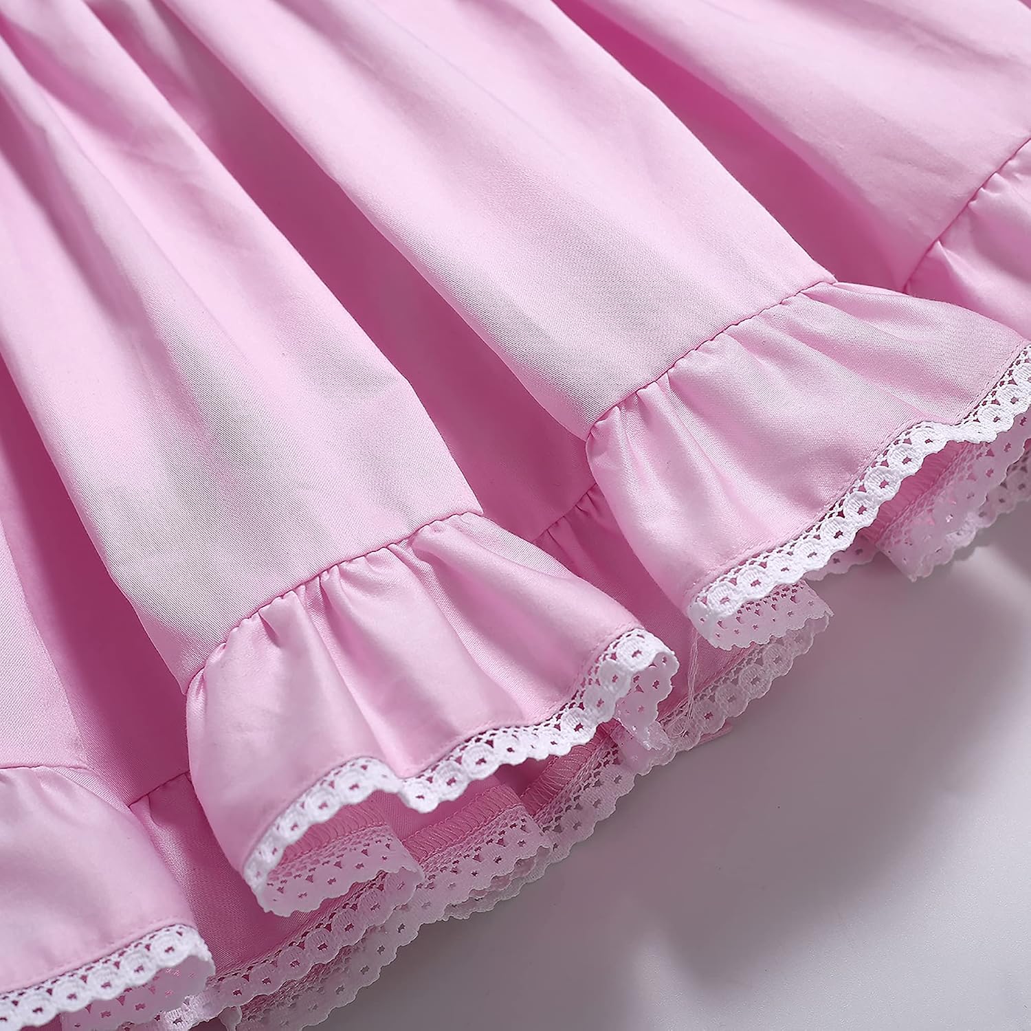 Pettigirl Baby Girls Summer Pink Smocked Sundress Clothes Outfit Newborn Infant Classic Hand Embroidered Smocking Dress