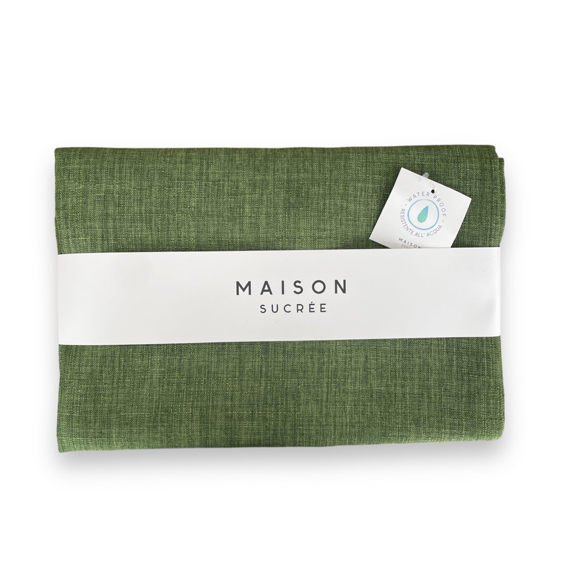 Maison Sucrée Mantel antimanchas, impermeable, rectangular, art. Korin, 155 x 265 cm, color verde