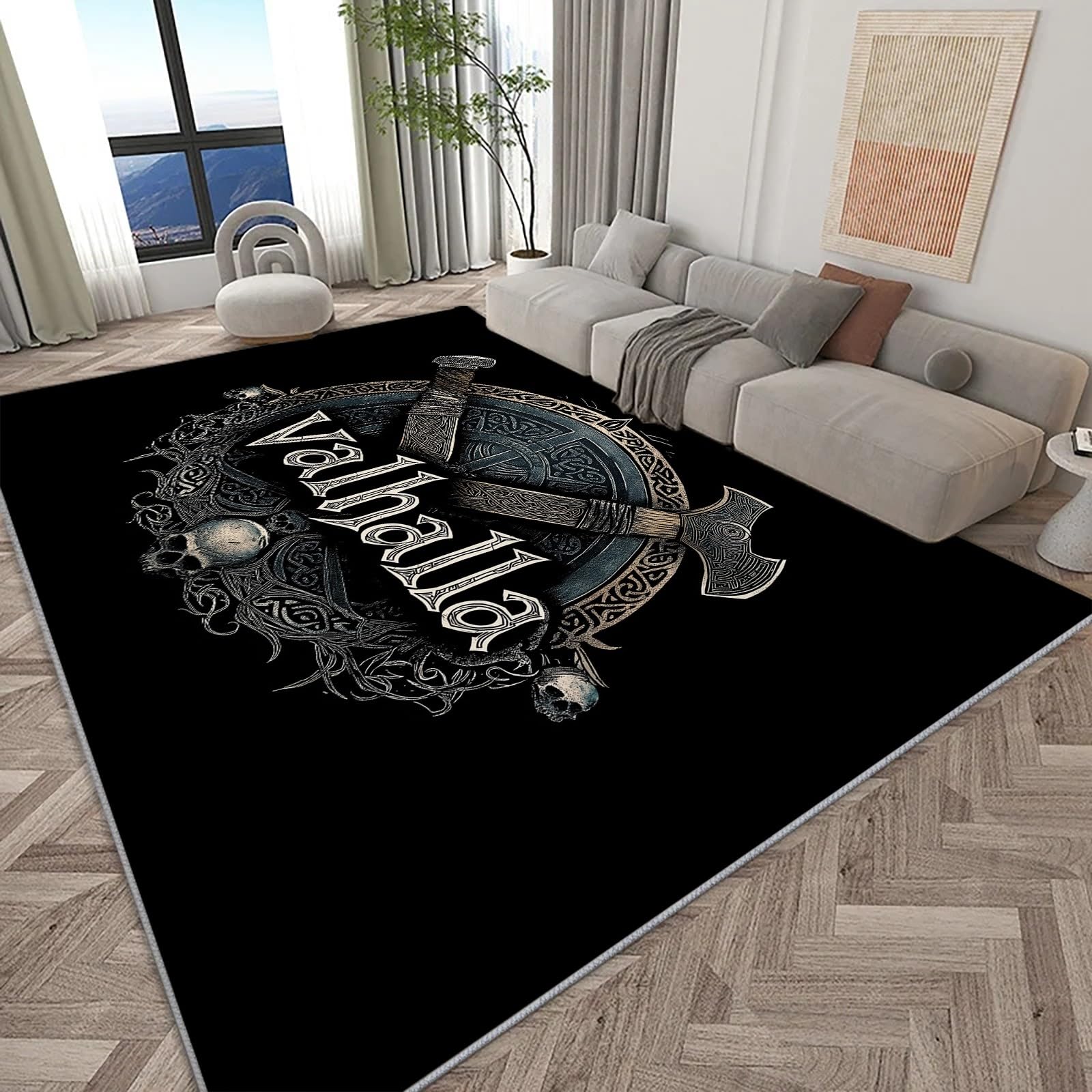 Tapis antidérapant runes Viking pour réchauffer l'ambiance de votre chambre