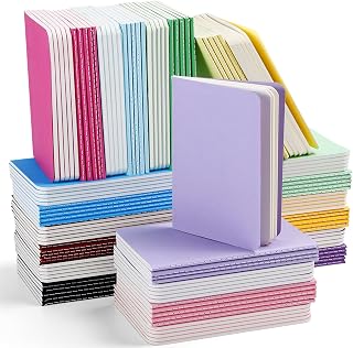 Jeffbaubl 60 Pack Notebooks Bulk, Pocket Notepads, 3.5 x 5.5 In, 12 Colors | Pocket Notepads, Small Lined Notepad, Mini Journals for Home Office Travel Gift, 30 Sheets, 60 Pages