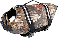 Yoyoung Camo Dog Life Jacket - Adjustable Camouflage Life Vest for Swimming, Boating, Hunting - XS-XL Sizes