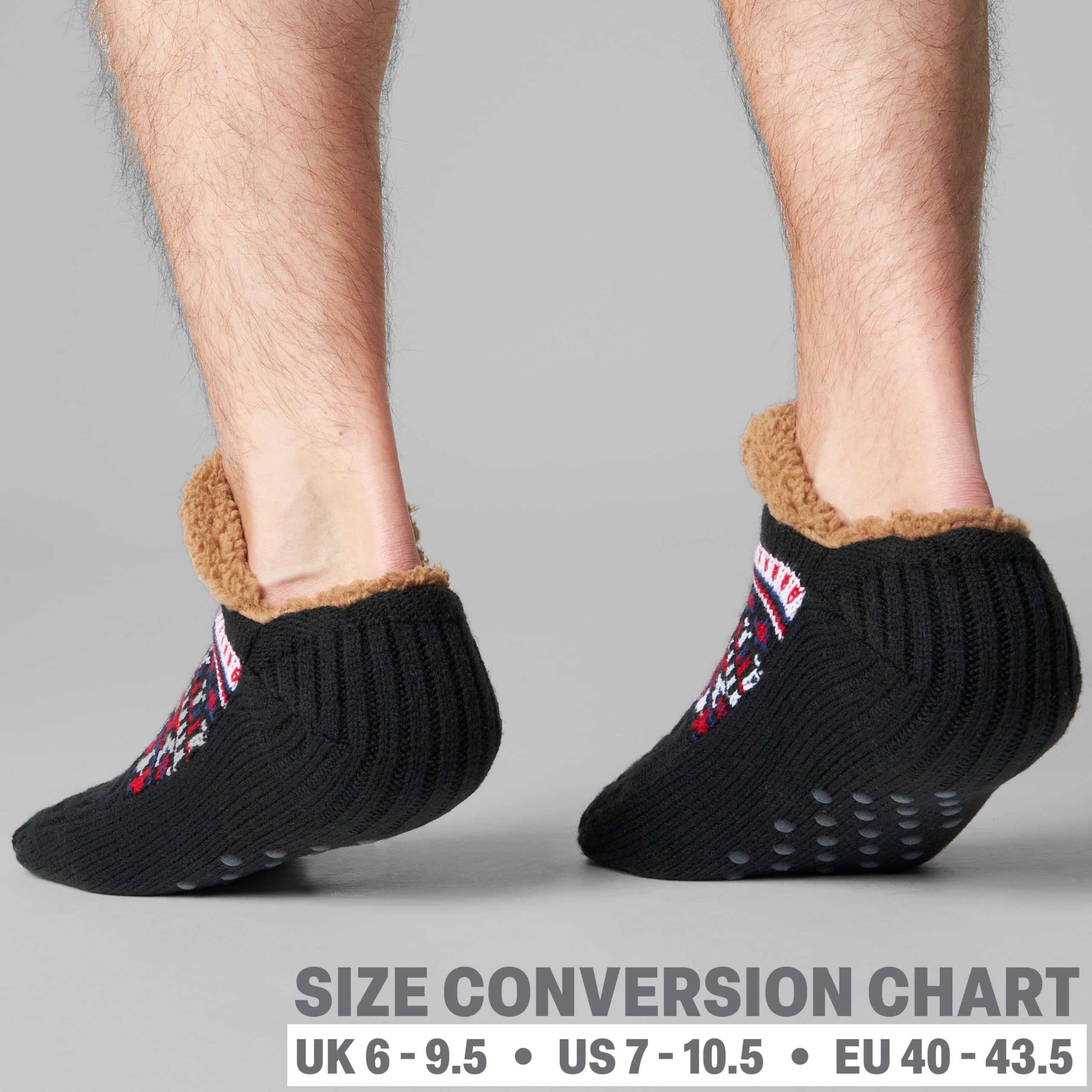 CityComfort Calcetines Hombre Invierno, Calcetines de Andar por Casa Antideslizantes, Regalo para Hombre y Adolescente