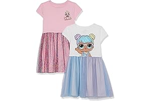 Enticing 2-Pack Tulle Dress Bundle for Girls Aged 4 to 16