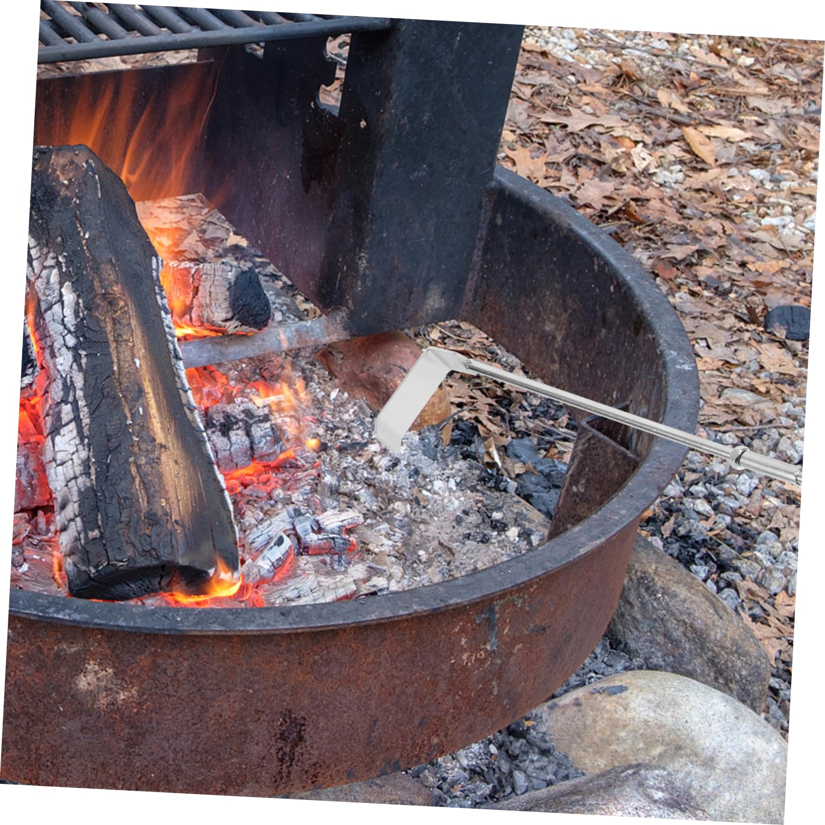 Unomor Charcoal Grill Ash Removal Tool BBQ Ash Scraper Fireplace Cleaning Supply Stove Ash Scraper Ash for Home