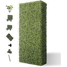 SunnyRoyal 36" Lx54 Hx12 D Artificial Boxwood Hedge Wall for Indoor and Outdoor Lifelike Greenery Privacy Screen for Patio Balcony Office Garden Party Green